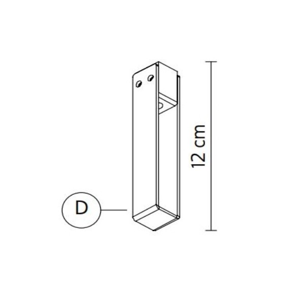 Profilio STANT lubų jungiamoji kabinimo detalė h120 juoda • balta