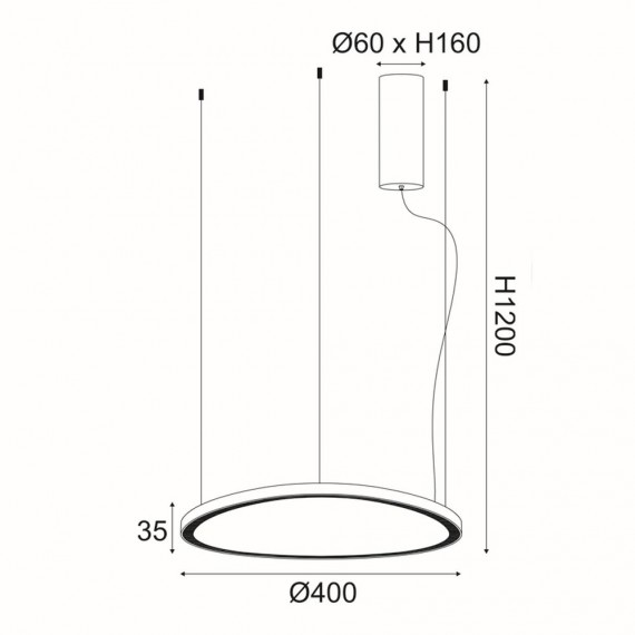 Pakabinamas šviestuvas HARMONY baltas ø 400 • 600 • 800