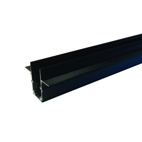 Juodas priglaistomas bėgelis MAGNETIC 48V DC 1 metras