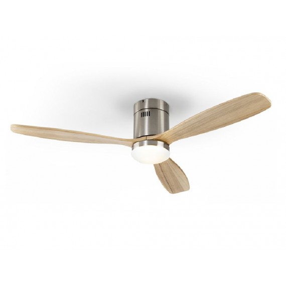 15W Pakabinamas LED šviestuvas su ventiliatoriumi SIROCO NICKEL/WOOD