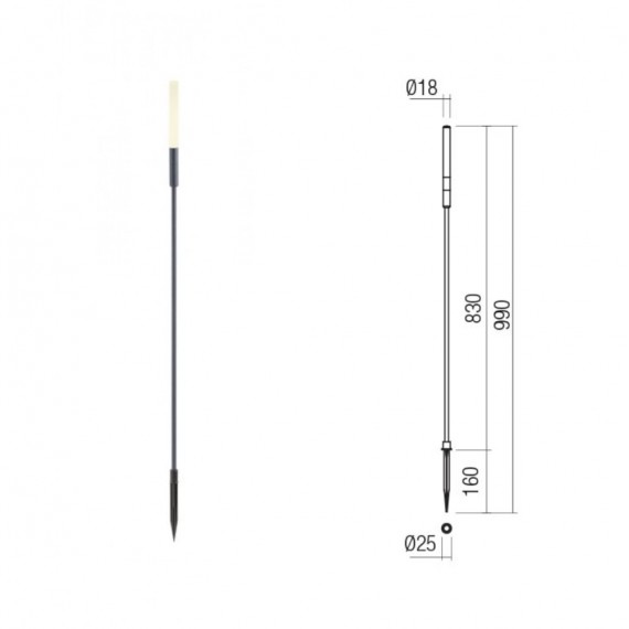 Įsmeigiamas švietuvas TORCH H1080 pilkas • rudas • žalias